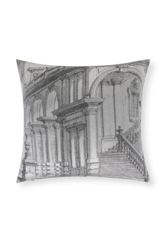 Coincasa διακοσμητικό μαξιλάρι με palace print 45 x 45 cm - 007268141 Γκρι